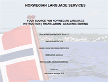 Tablet Screenshot of norwegianlanguageservices.com